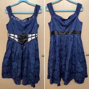 Torrid Doctor Who Off-Shoulder Police Box Dress